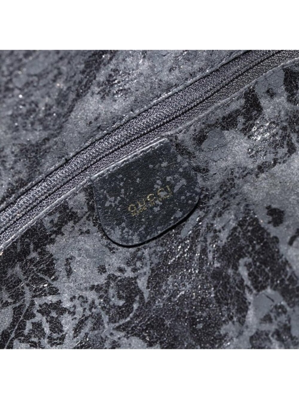 Authentic GUCCI Bamboo Shoulder Bag Leather 2way Black Gold 001 1577 - Picture 2 of 16